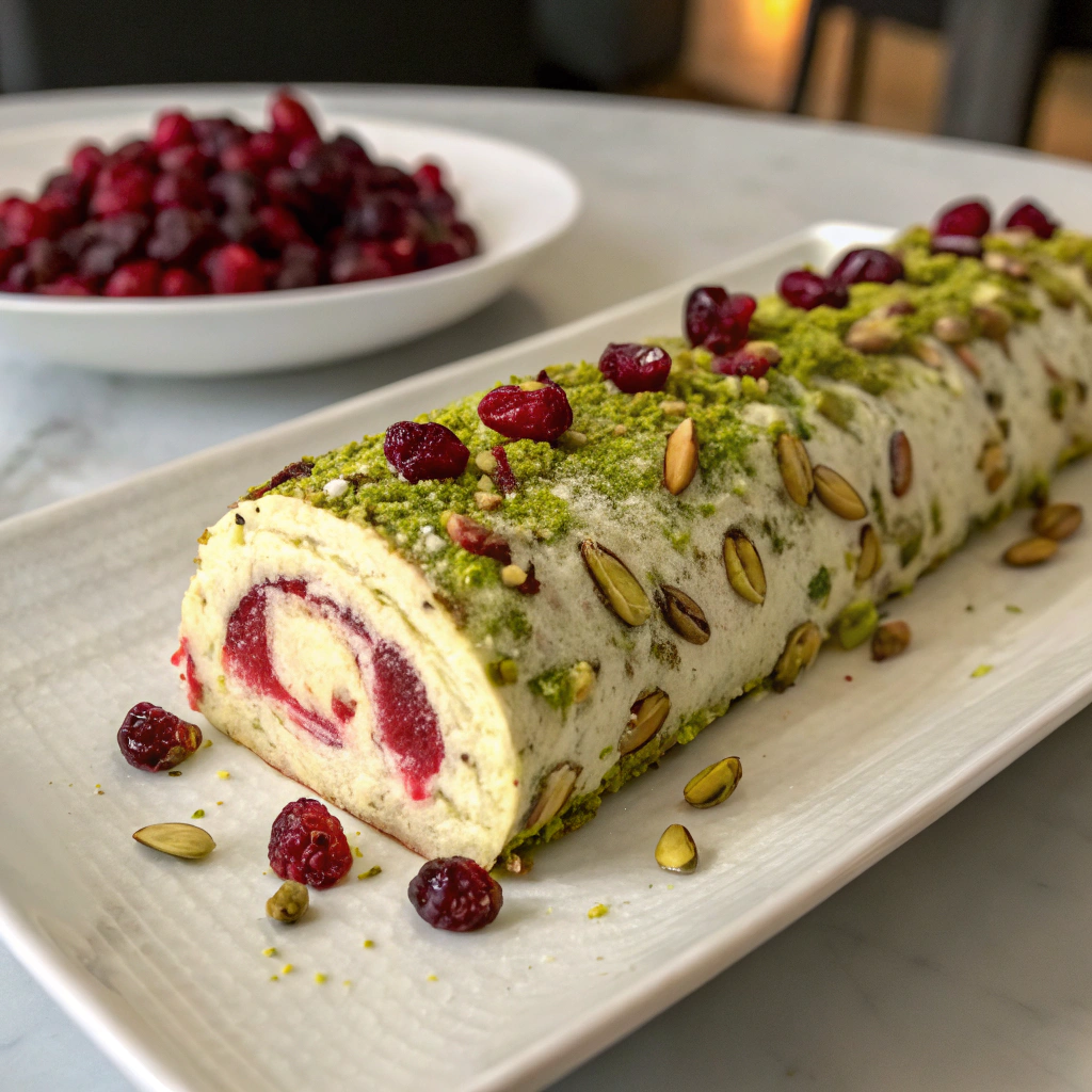 Cranberry Pistachio Cheese Log