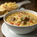Creamy Parmesan Italian Sausage Ditalini Soup