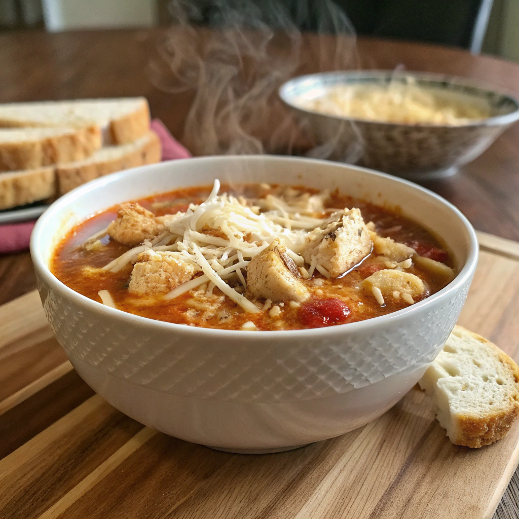 Crock Pot Chicken Parmesan Soup