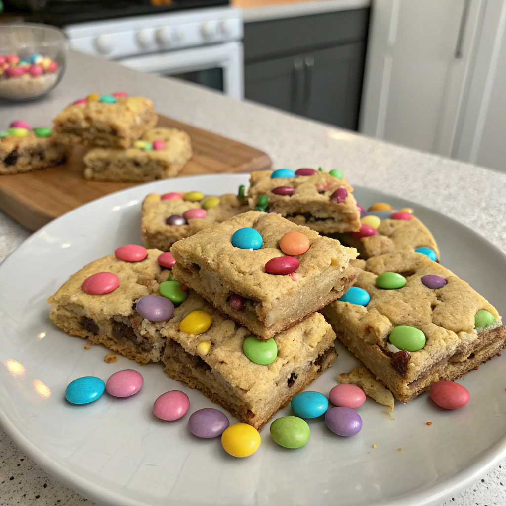 Easter M&M Cookie Bars