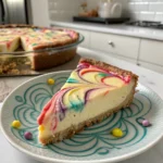 Easter Swirl Cheesecake Pie
