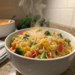 Easy Cheesy Rice Veggies