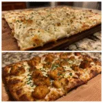 Fish Stick Alfredo Pizza