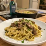 Garlic Butter Linguine Beef