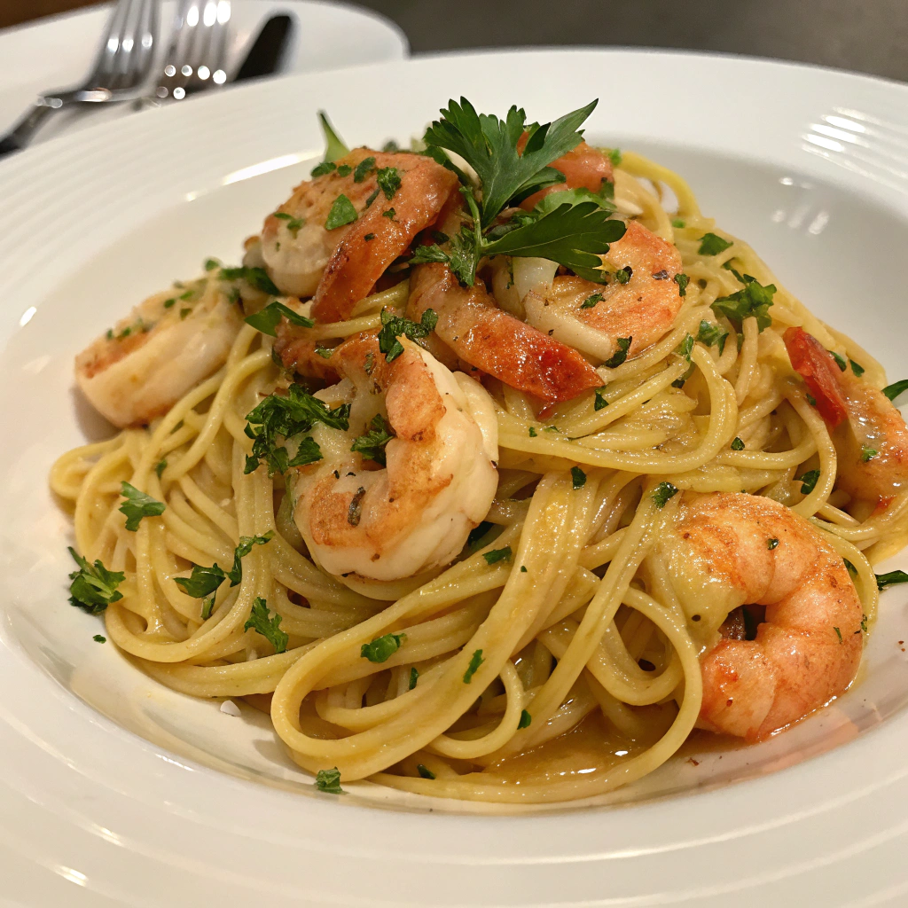 Garlic Shrimp Pasta