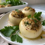 Greek Stuffed Onions
