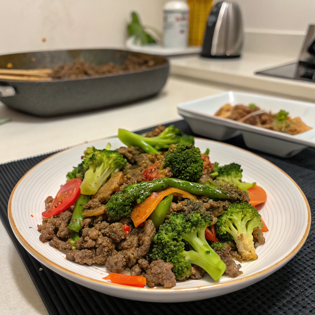 Ground Beef Broccoli Stir Fry