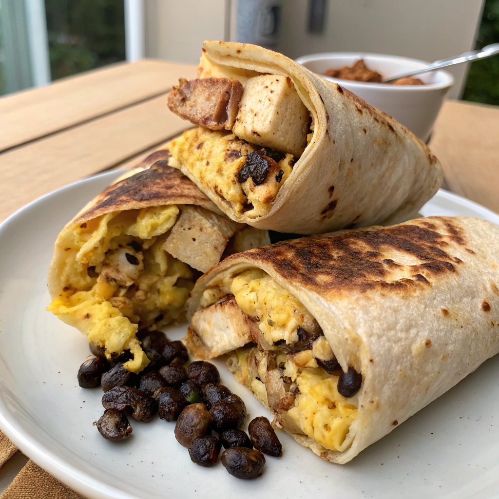 High Protein Breakfast Burritos