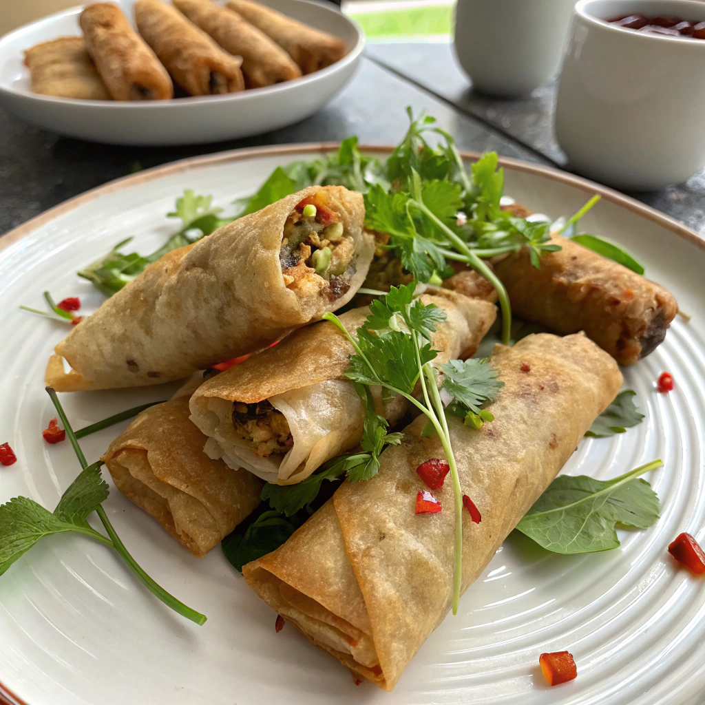 Homemade Chicken Spring Rolls