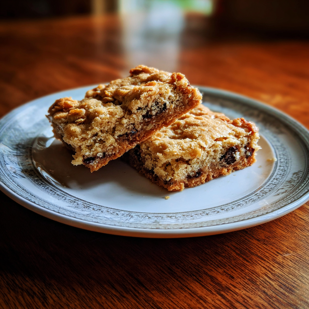 Homemade Oatmeal Raisin Cookie Bars