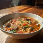 Italian Sausage Orzo Soup
