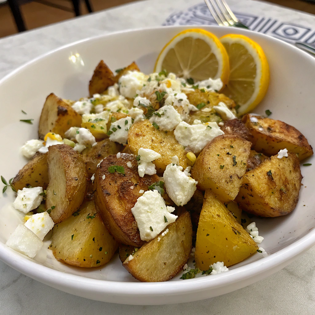 Lemon Feta Roasted Potatoes