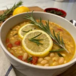 Lemon Rosemary Bean Soup