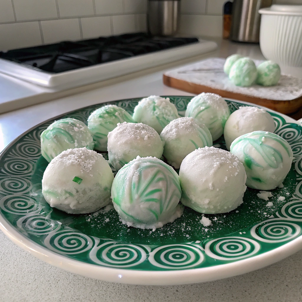 Mint Chocolate Snowballs