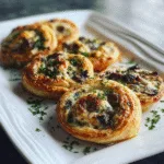 Mushroom Puff Pastry Pinwheels