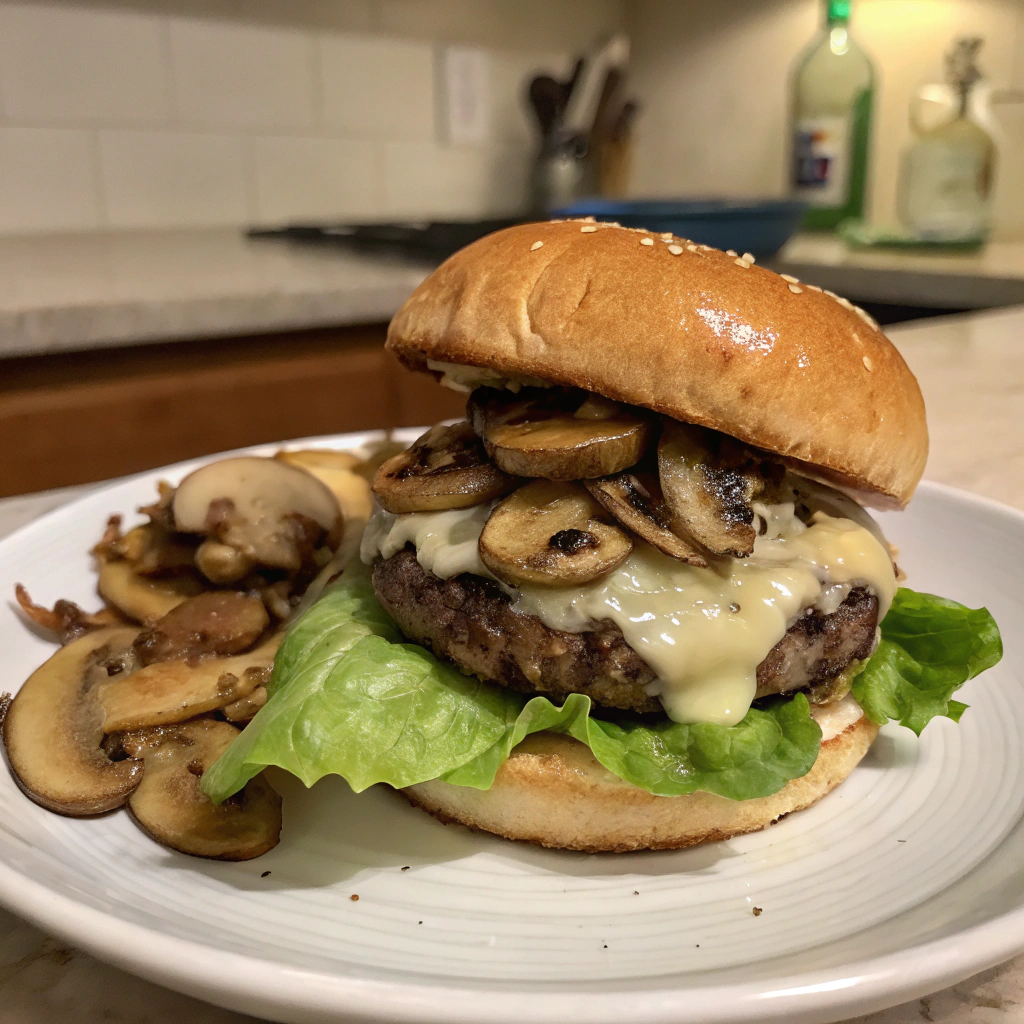 Mushroom Swiss Burger