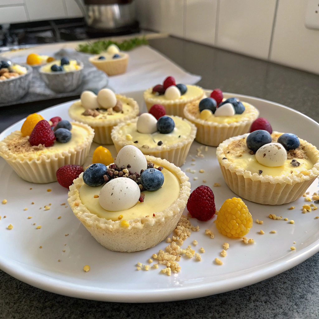 No Bake Mini Egg Cheesecake