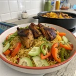One Pot Jerk Chicken Rice