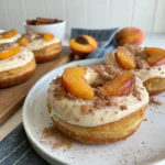 Peach Cobbler Cheesecake Donuts