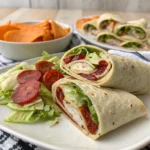 Pepperoni Pizza Caesar Wraps