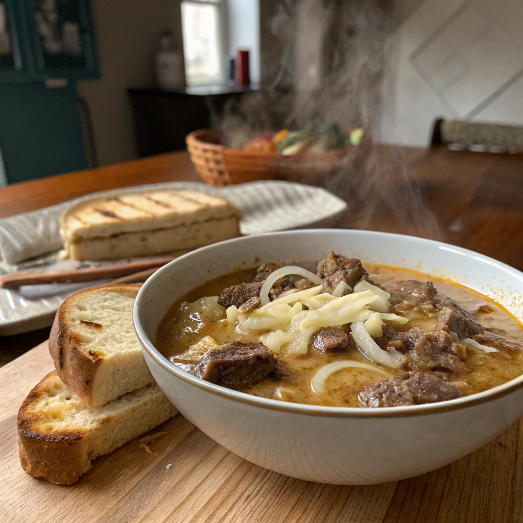 Philly Cheesesteak Soup