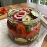 Pickled Tomato Cucumber Onion