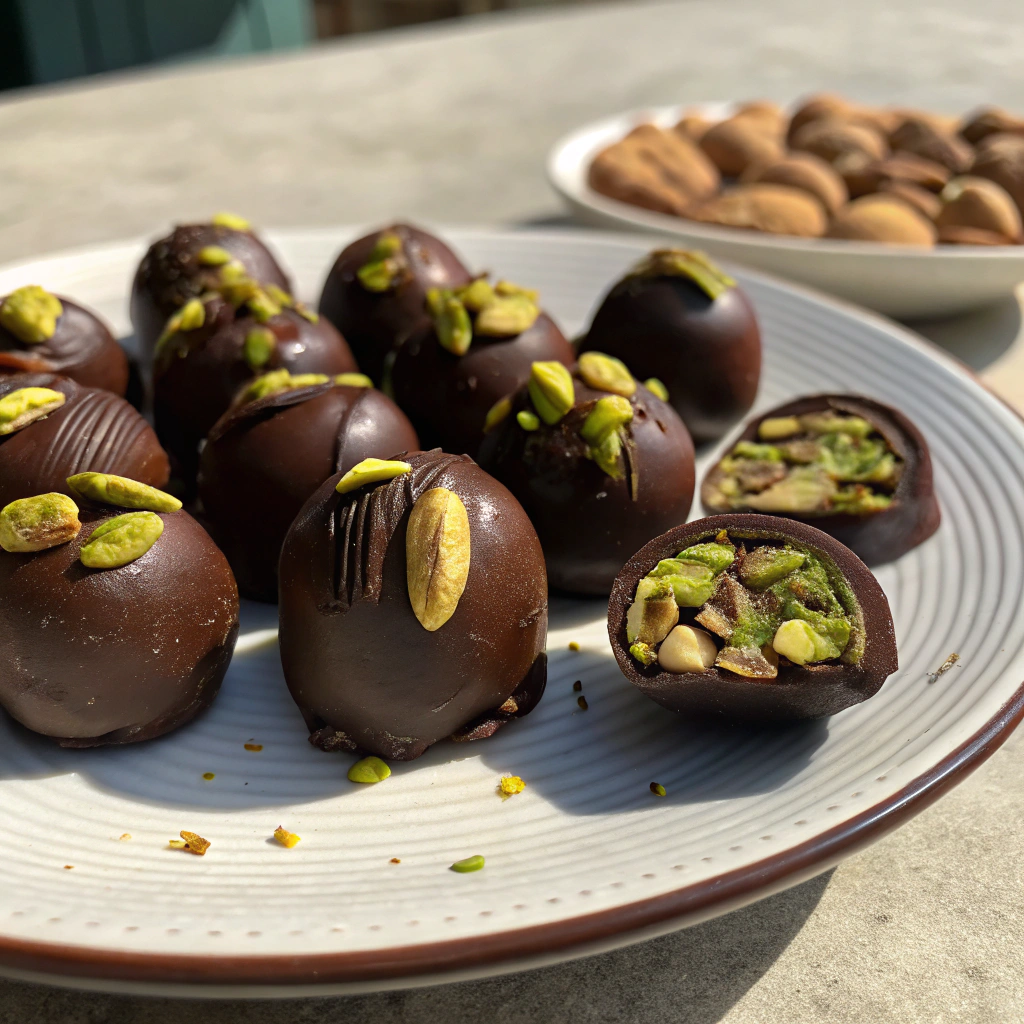 Pistachio Dates Chocolate Pralines