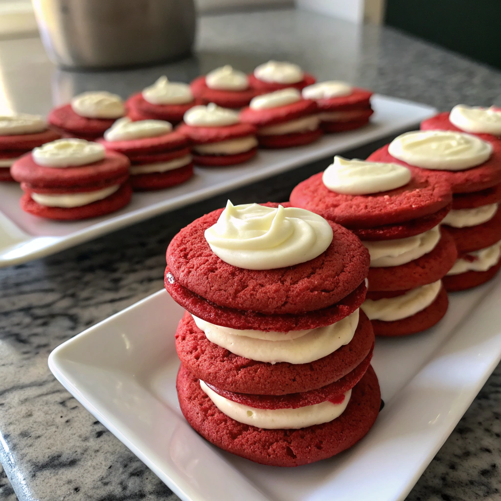 Red Velvet Blossom Cookies