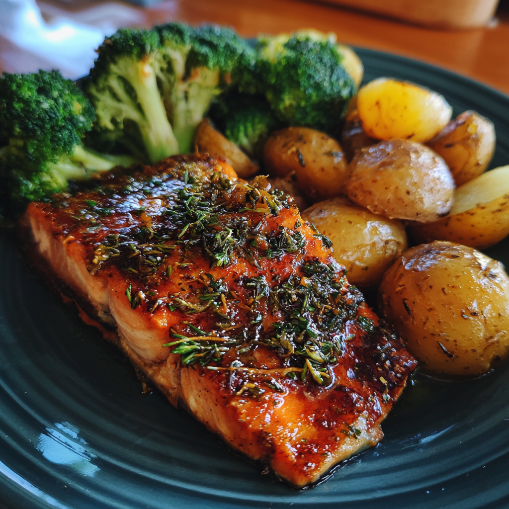 Salmon Broccoli Potatoes