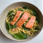 Salmon Spinach Pasta