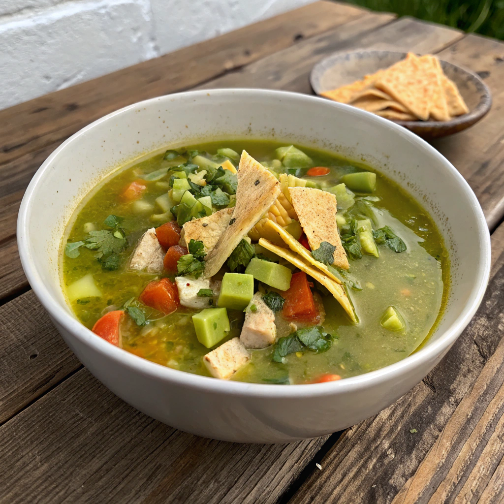 Salsa Verde Tortilla Soup
