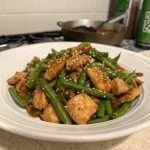 Sesame Chicken Green Bean Stir Fry