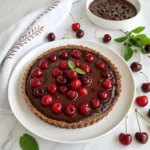 Sour Cherry Chocolate Tart
