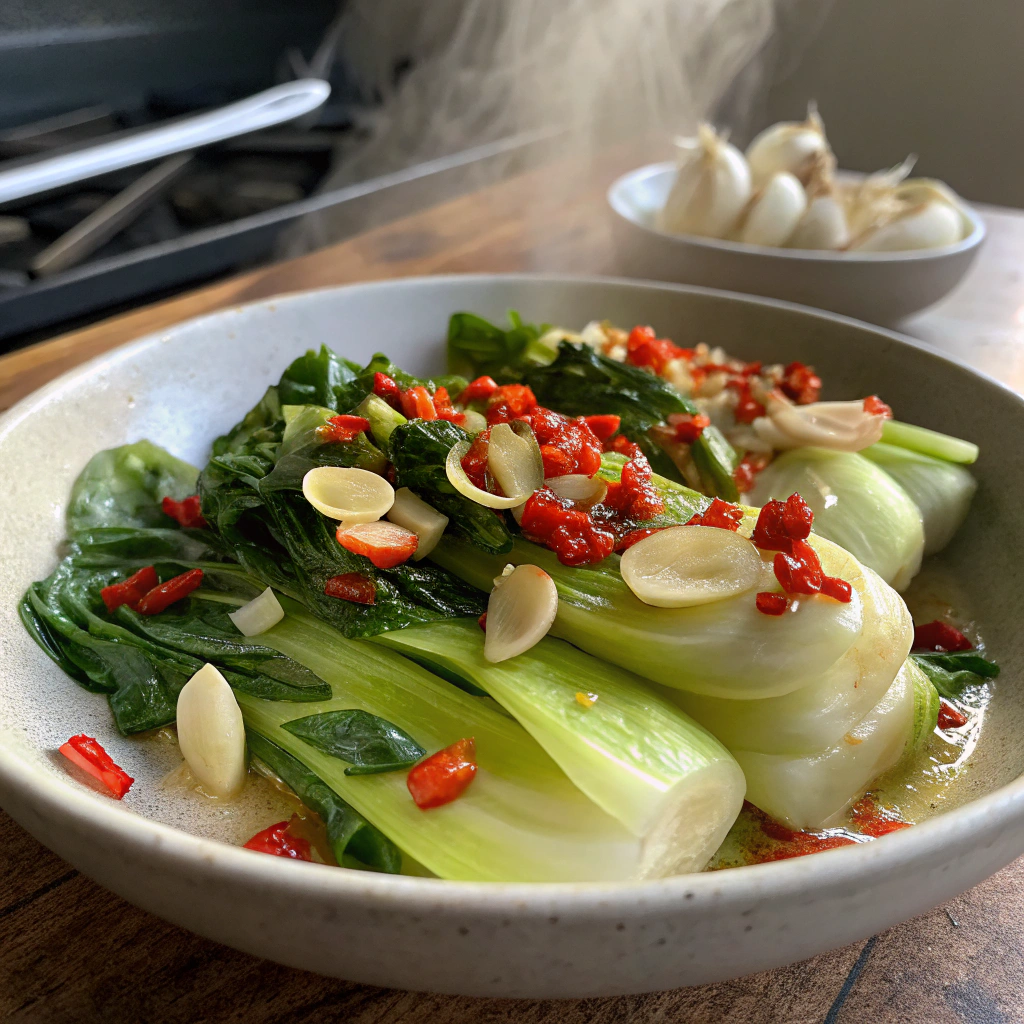 Spicy Garlic Bok Choy
