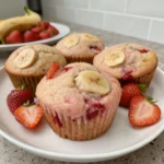 Strawberry Banana Yogurt Muffins
