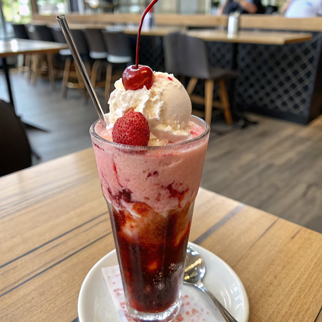 Strawberry Ice Cream Float