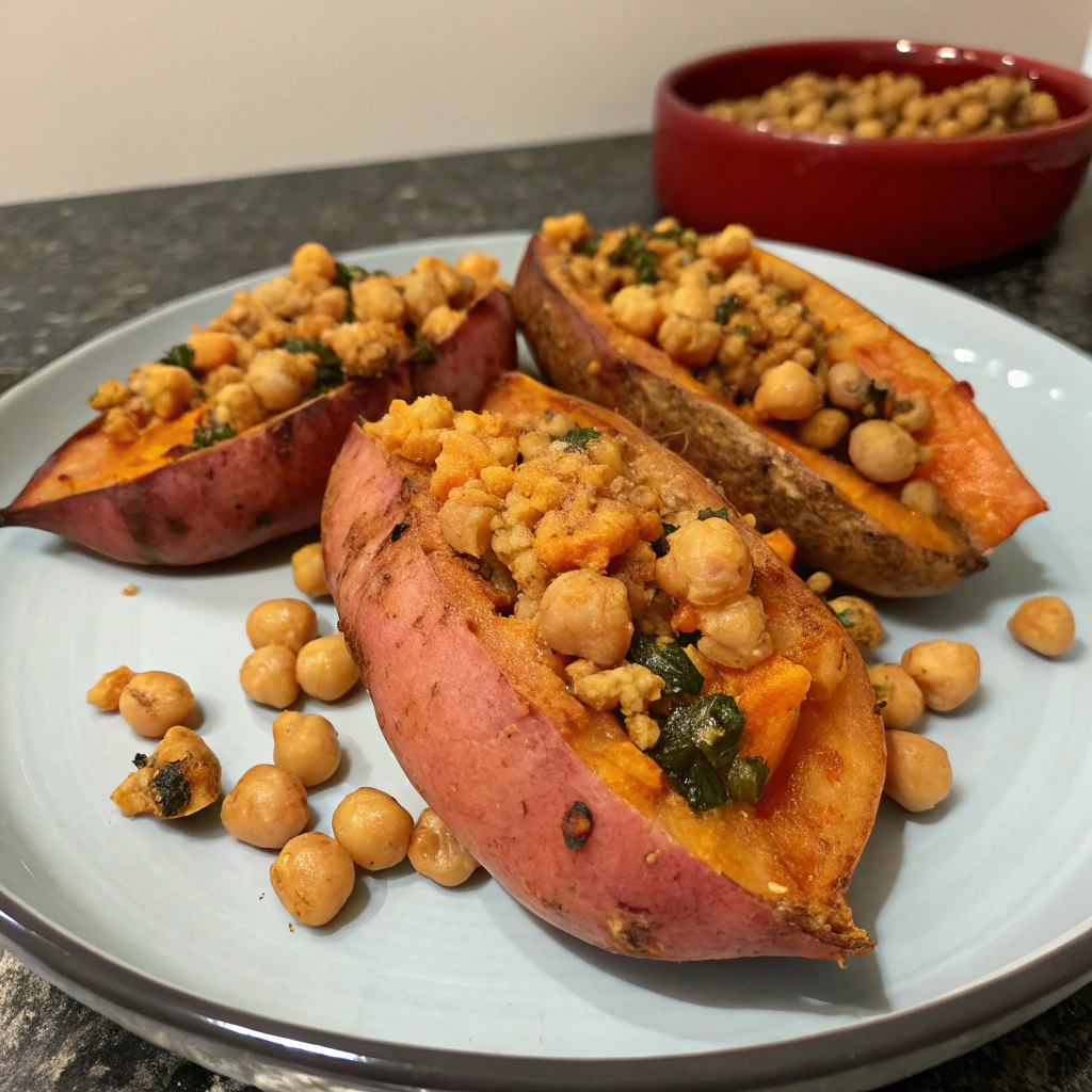 Stuffed Sweet Potatoes Chickpeas