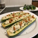 Stuffed Zucchini Ricotta Boats