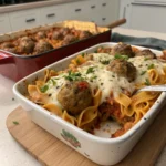 Swedish Meatball Pasta Bake