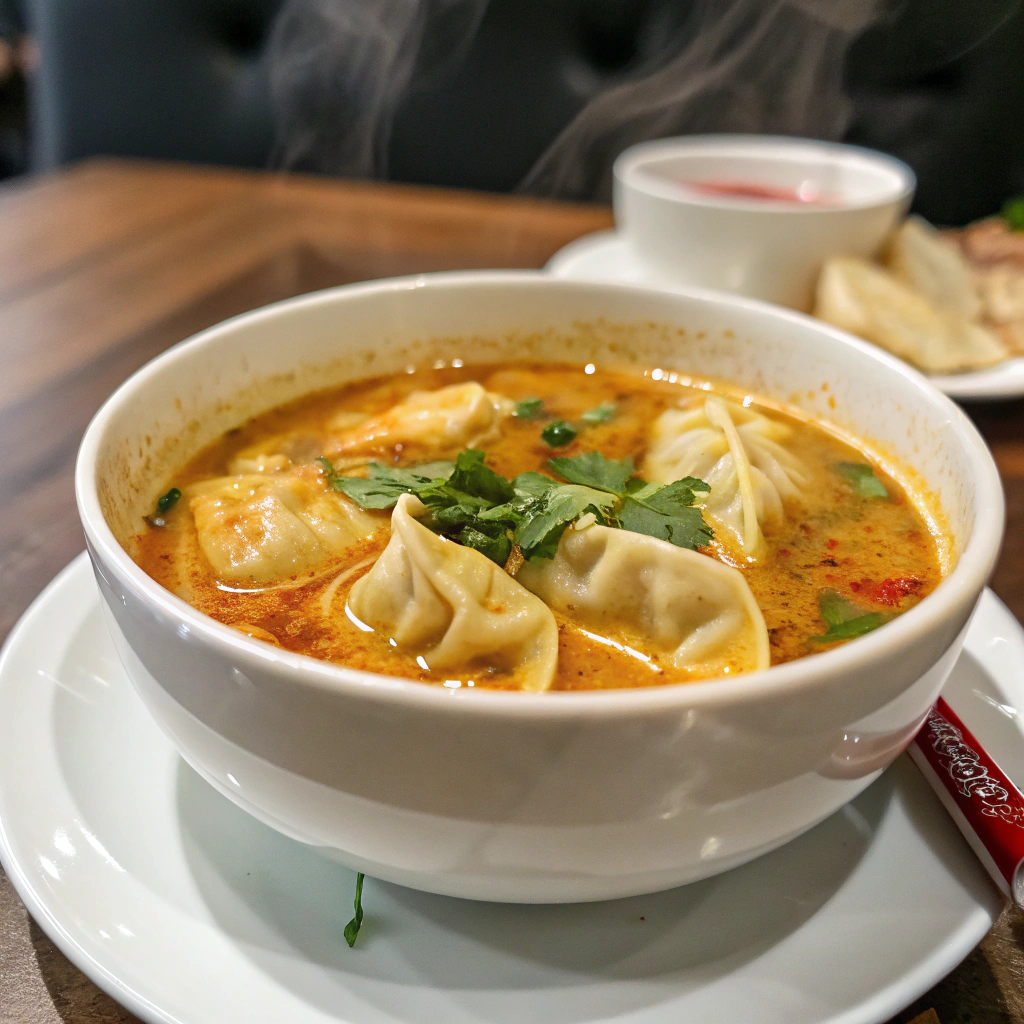 Thai Curry Dumpling Soup