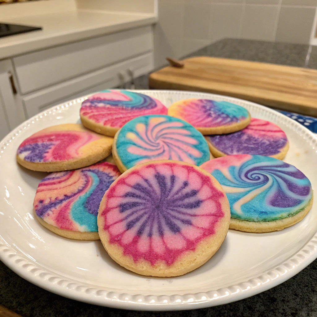 Tie Dye Sugar Cookies