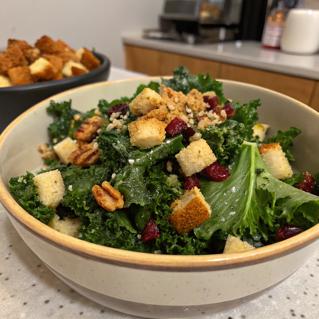Winter Caesar Kale Salad