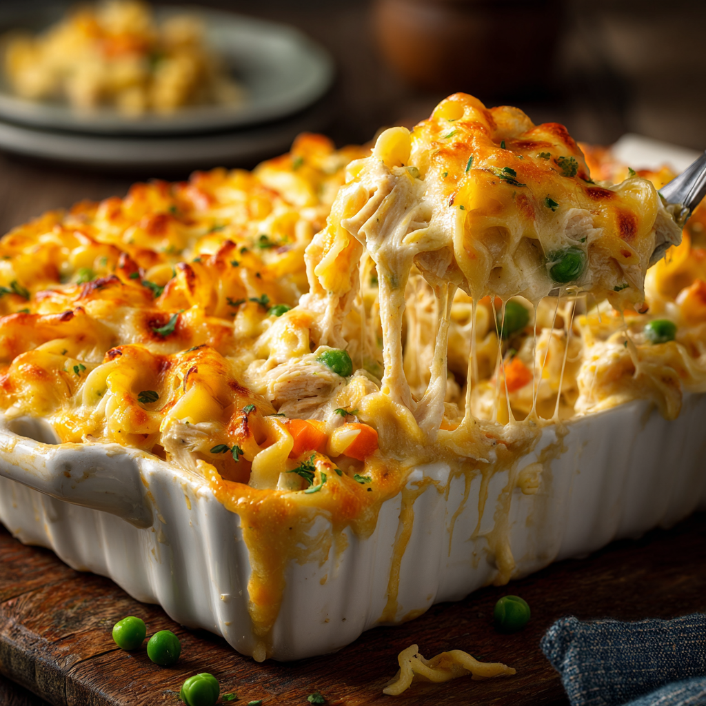 Cheesy Chicken Noodle Casserole