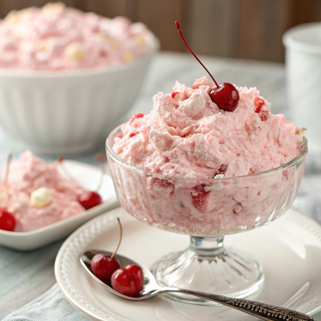 Luxurious Pink Cherry Jell-O Fluff