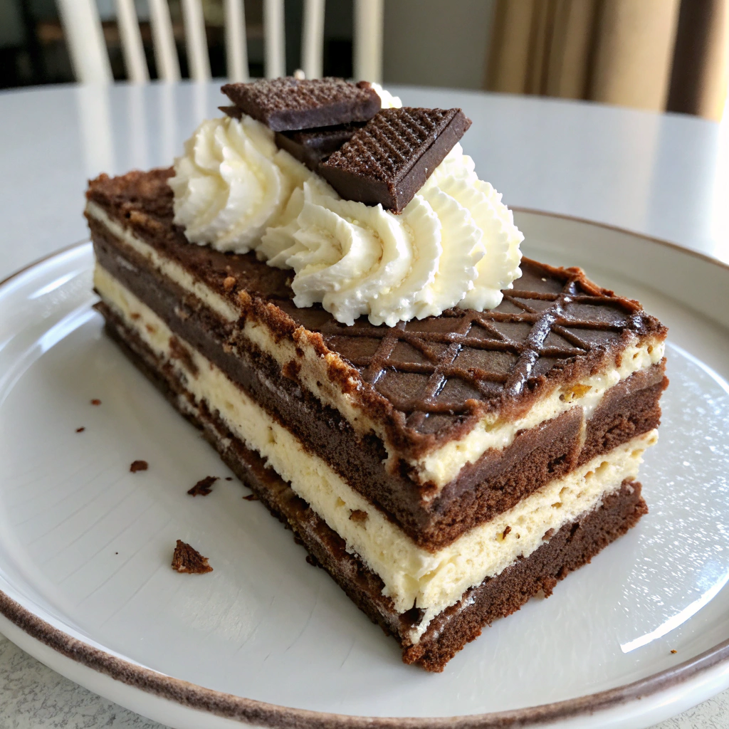 Chocolate Wafer Cake with Vanilla Cream